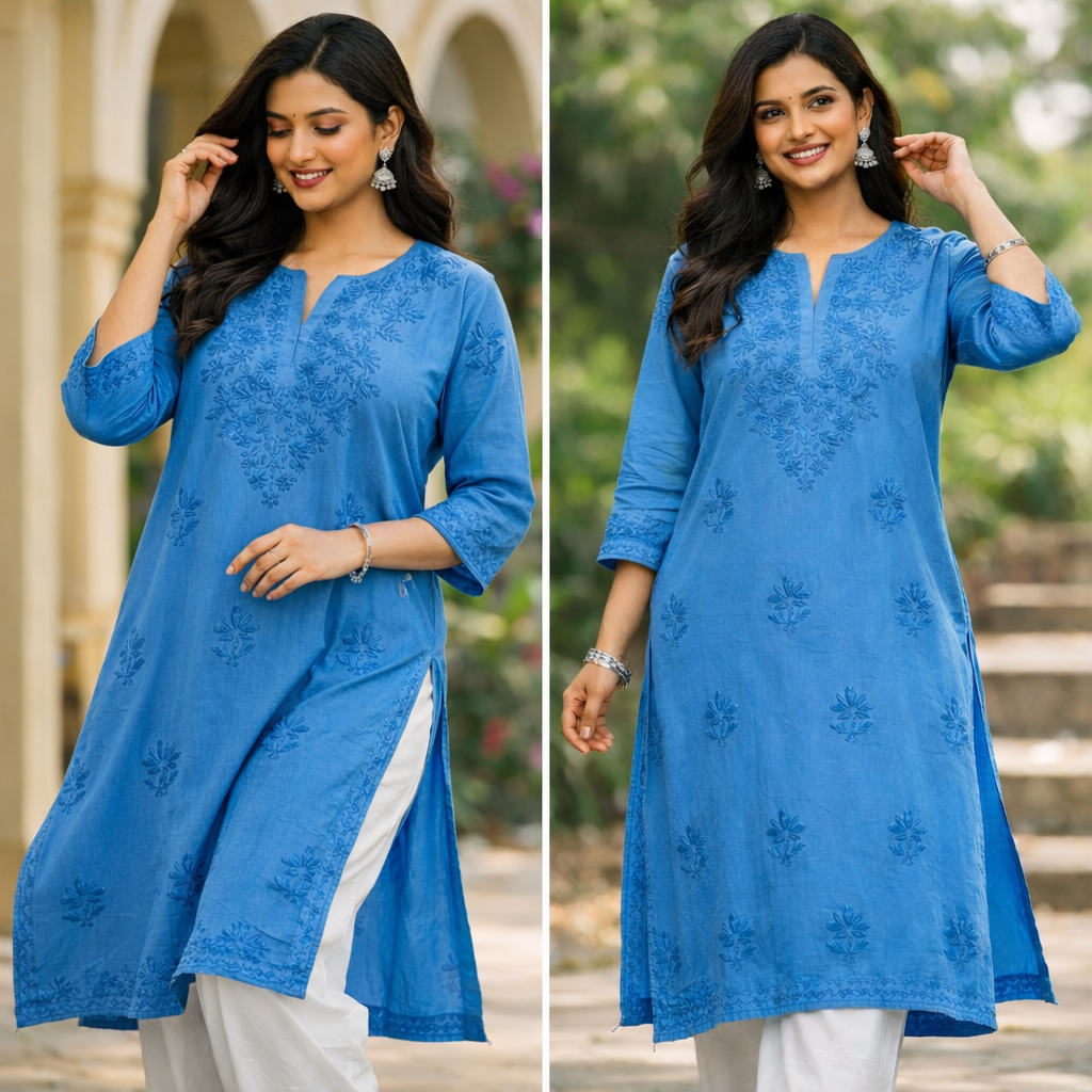Sky blue ombré shade plus - The Chikan Store