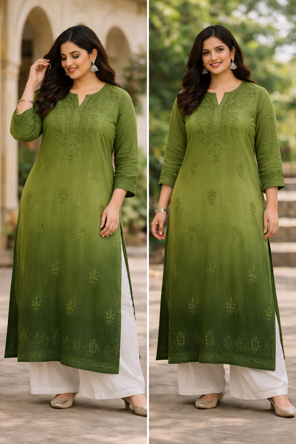 Olive green plus size - The Chikan Store