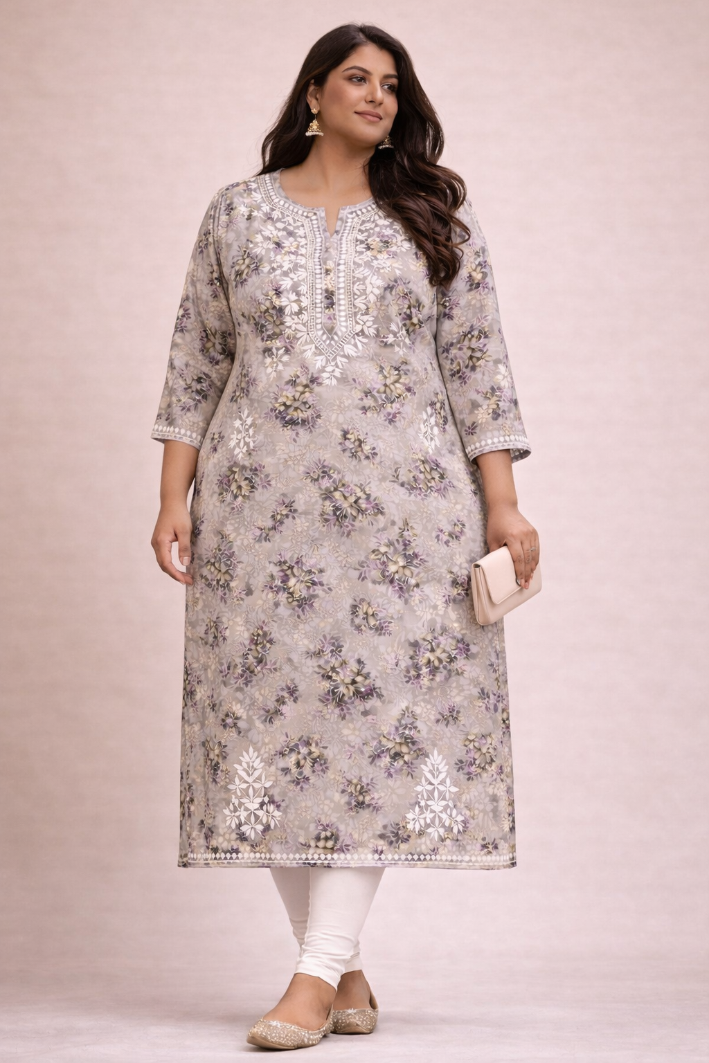 Meerahi Plus size floral Kurti’s - The Chikan Store