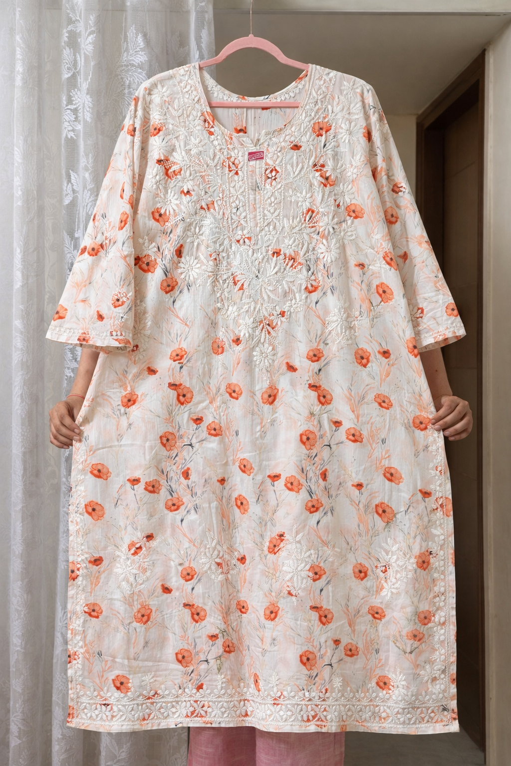 Sajal plus size Mal Mal Kurti’s - The Chikan Store