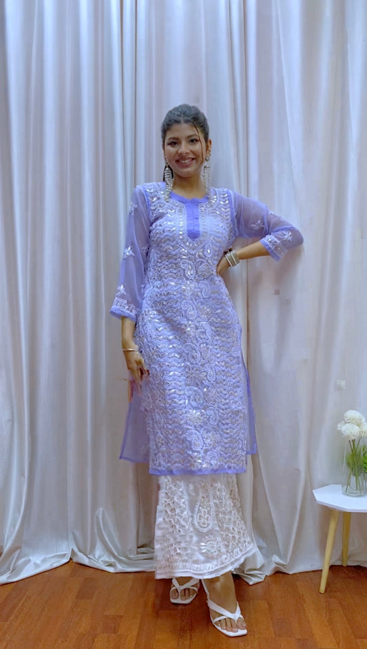 Mahima chikankari Gotta Patti set - The Chikan Store