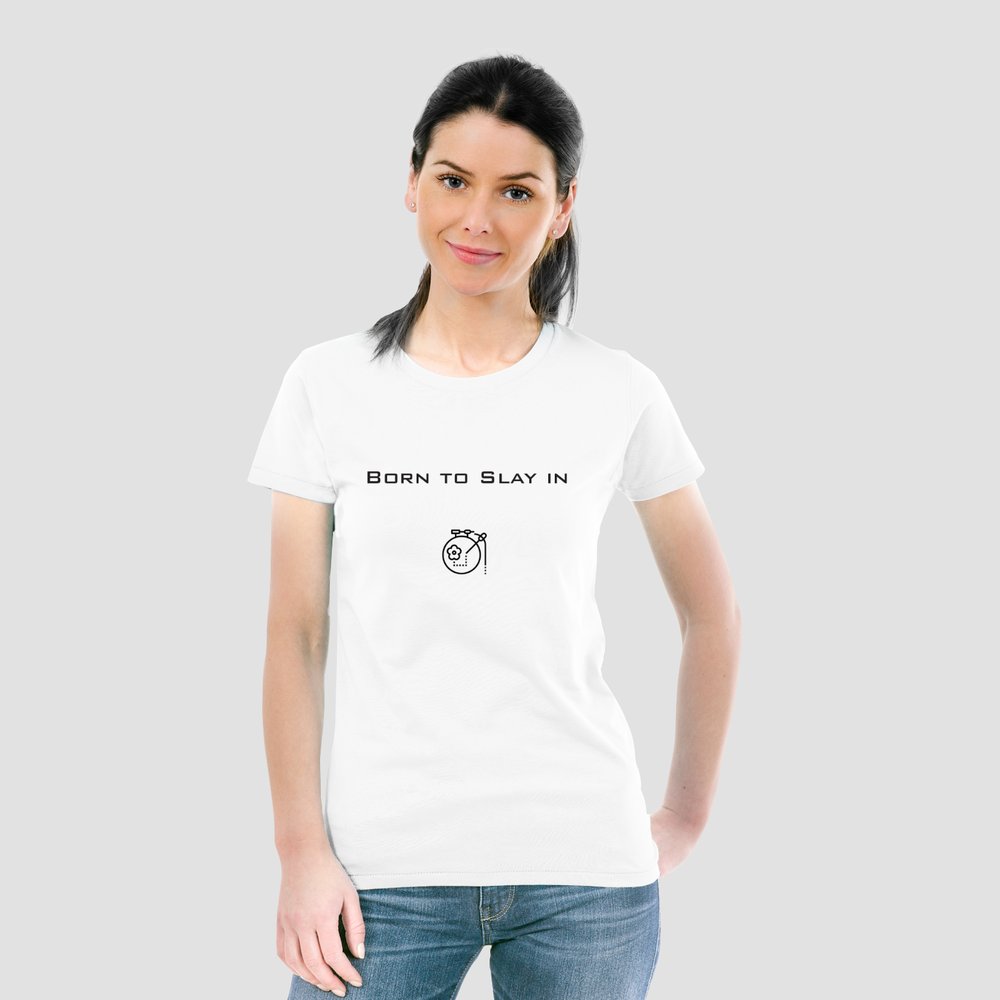 Premium Cotton Half Sleeve White Tshirt for women - The Chikan Store