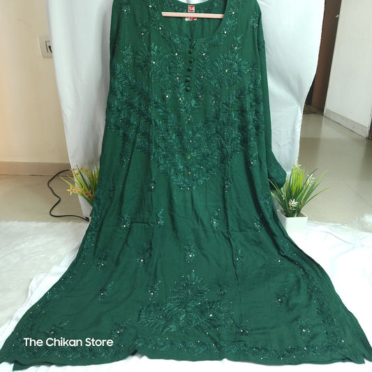 Shiny Mukaish Plus Size Kurtis - The Chikan Store