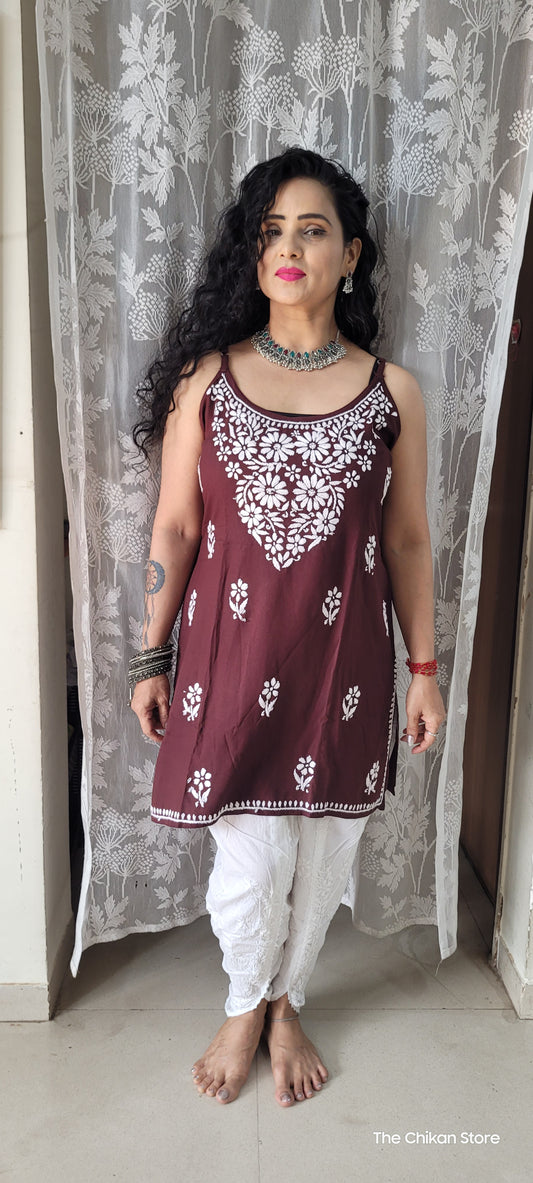 Masakali noodle strap kurtis - The Chikan Store