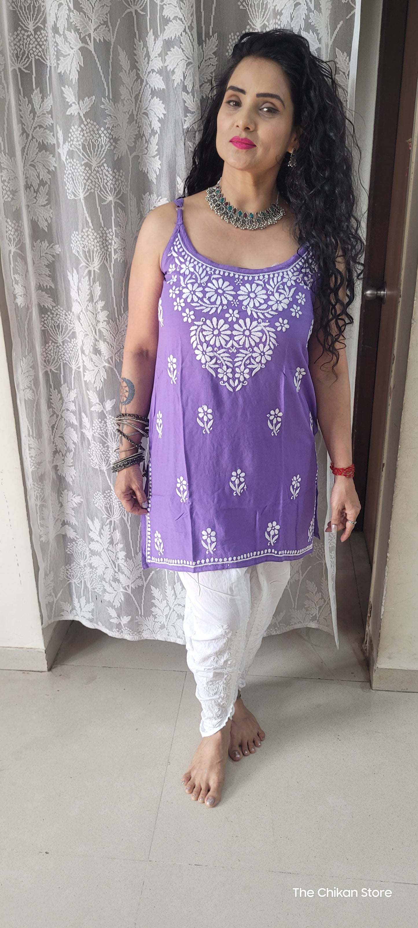 Masakali noodle strap kurtis - The Chikan Store