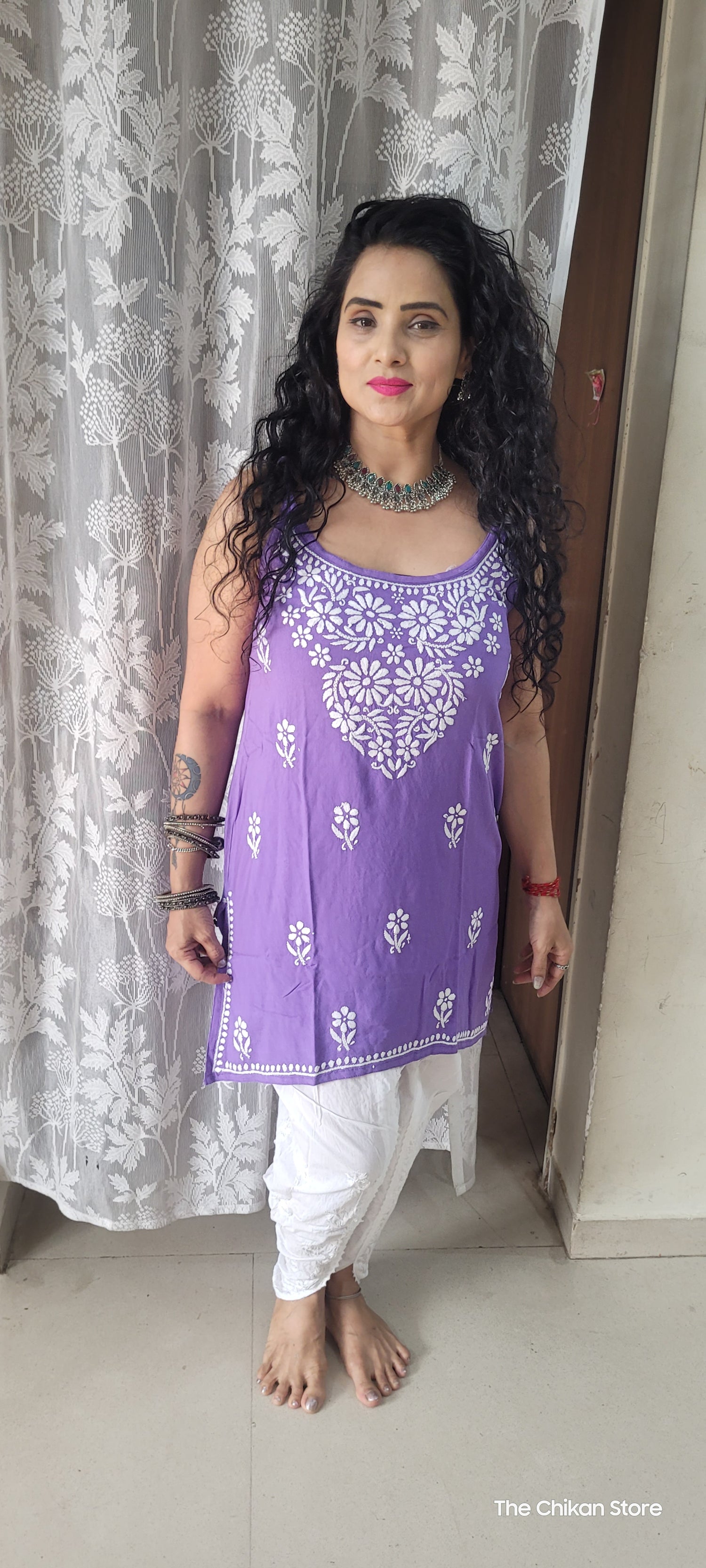 Masakali noodle strap kurtis - The Chikan Store