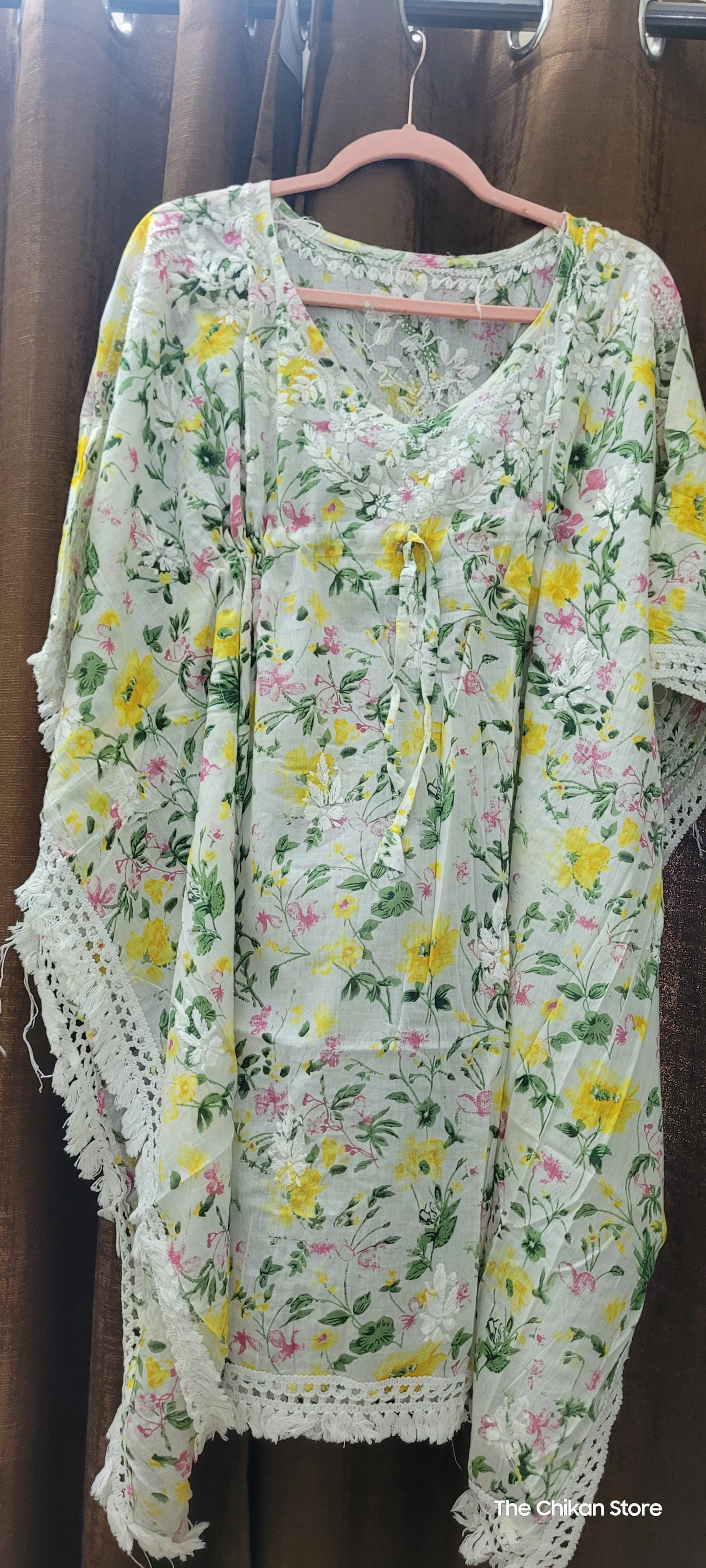 Zaaya Chikankari kaftans - The Chikan Store