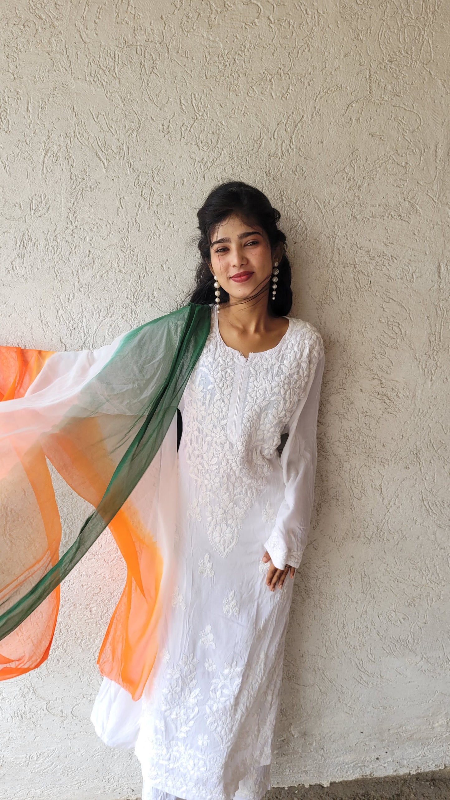 Rehana white kurtis - The Chikan Store