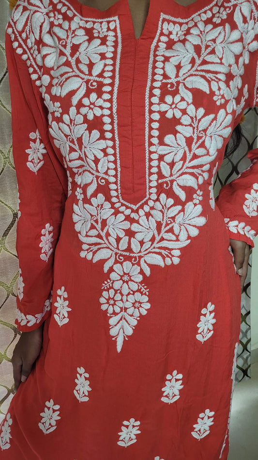 Plazo set naina chikankari set modal - The Chikan Store