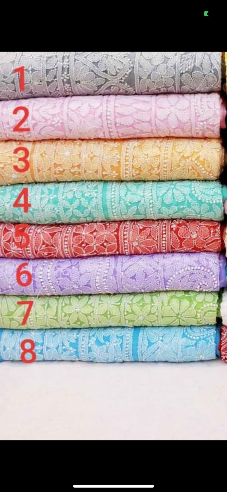 Handmade Full Jaal Work Georgette Dupatta - The Chikan Store
