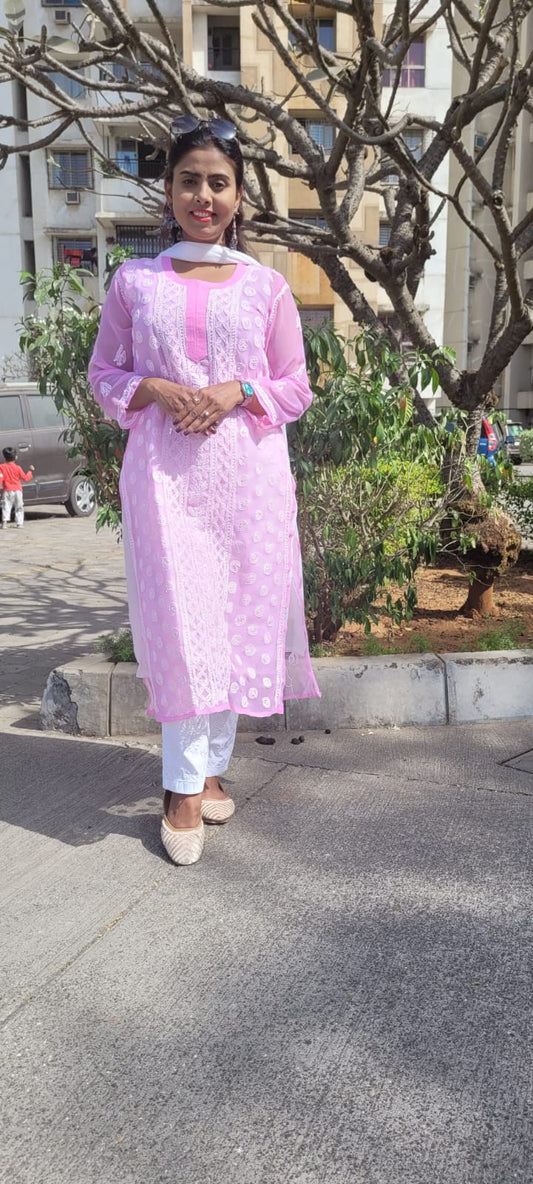 Georgette Kurti with Inner - The Chikan Store
