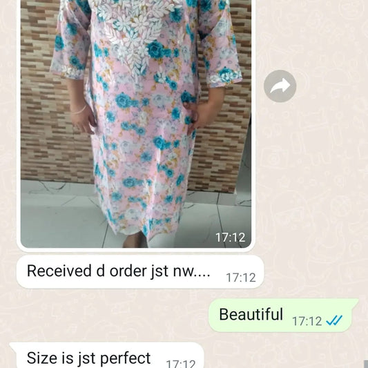 Ahana Mul Mul Soft Cotton Kurti With Dupatta & Palazzo - The Chikan Store