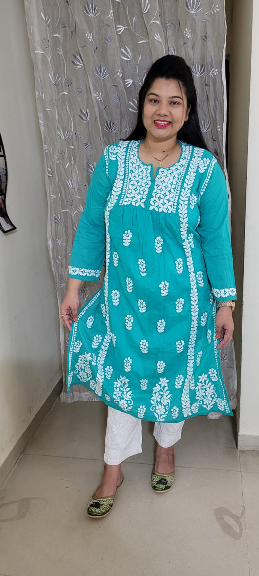 Nyra Mal Mal Kurti - The Chikan Store