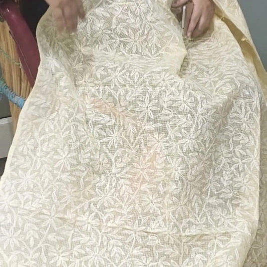Chikankari hand work dupatta - The Chikan Store