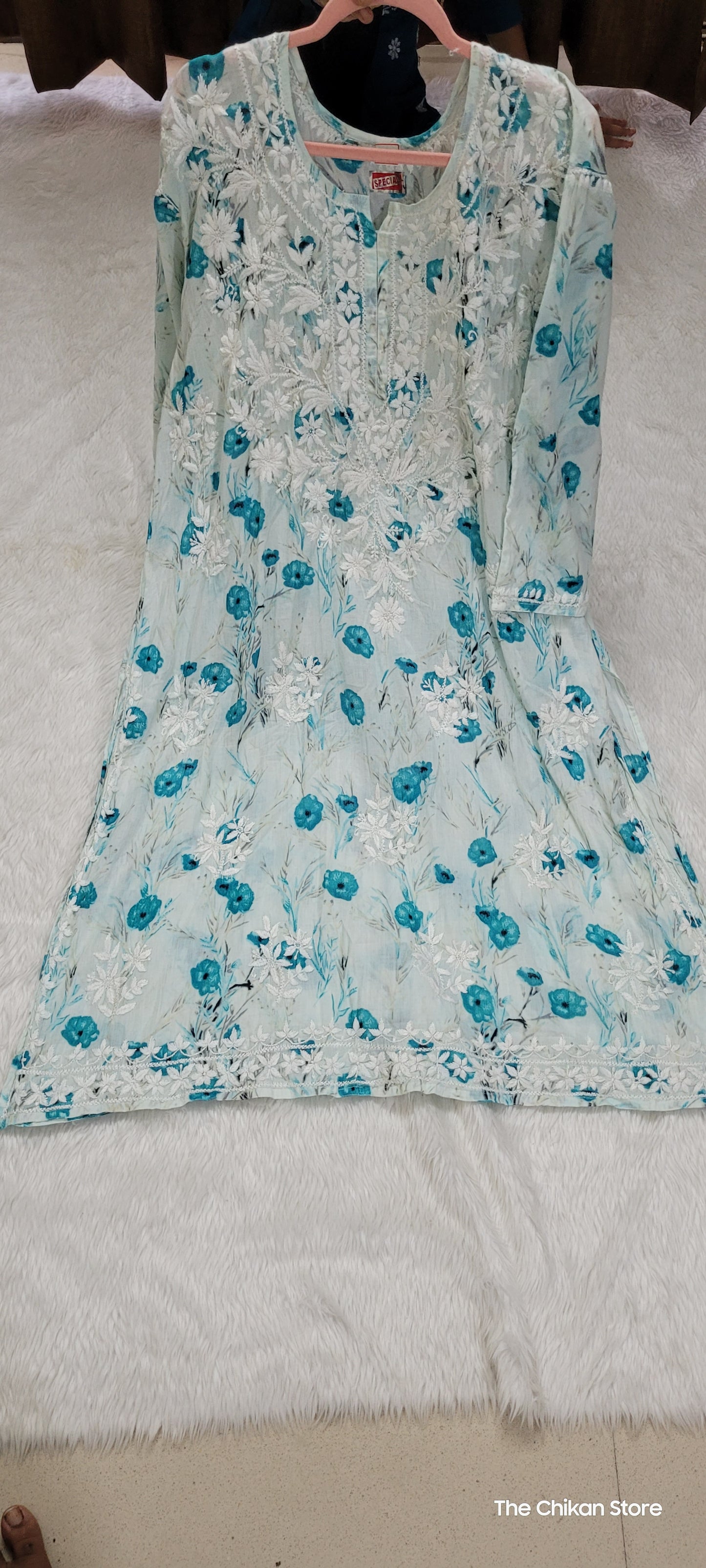 Loveshi Mal Mal chikankari floral kurtis