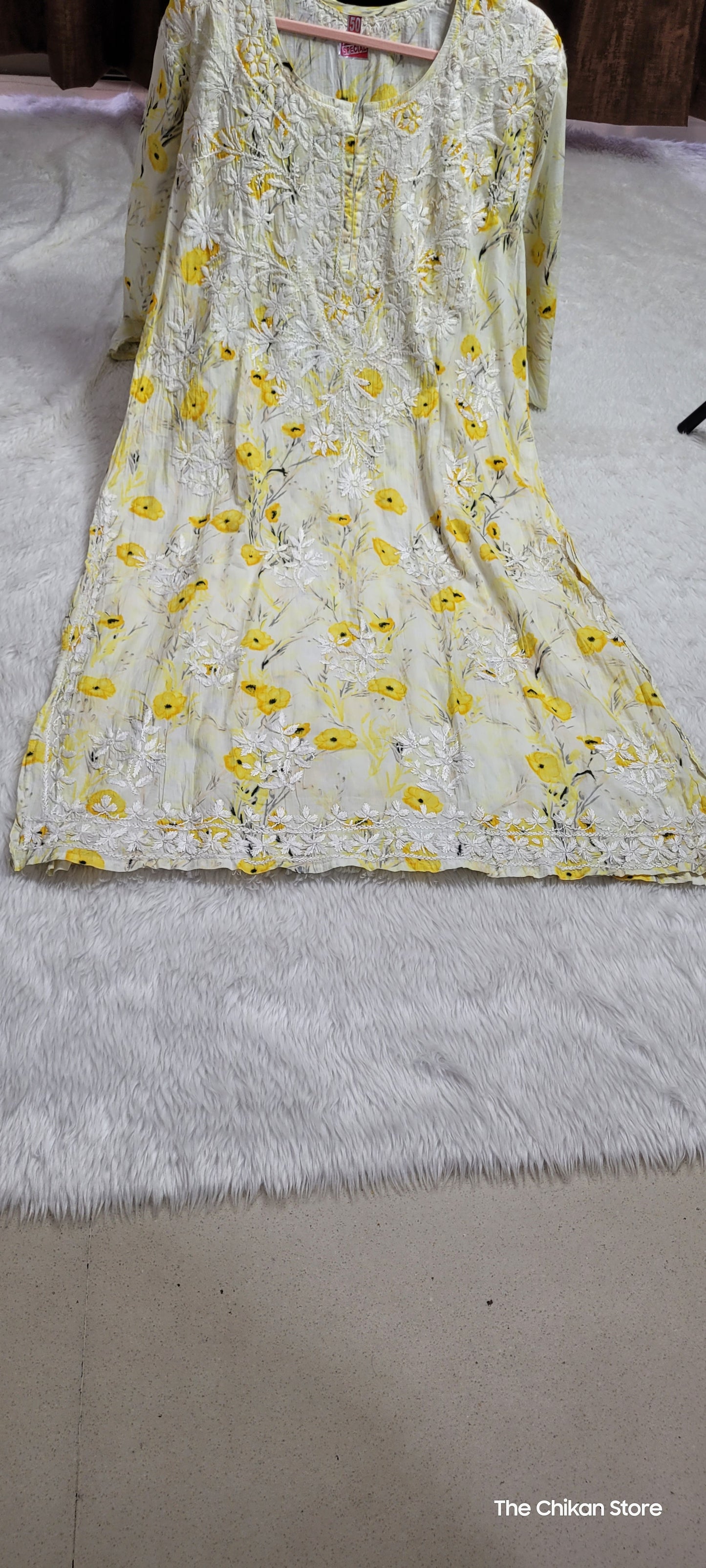 Loveshi Mal Mal chikankari floral kurtis