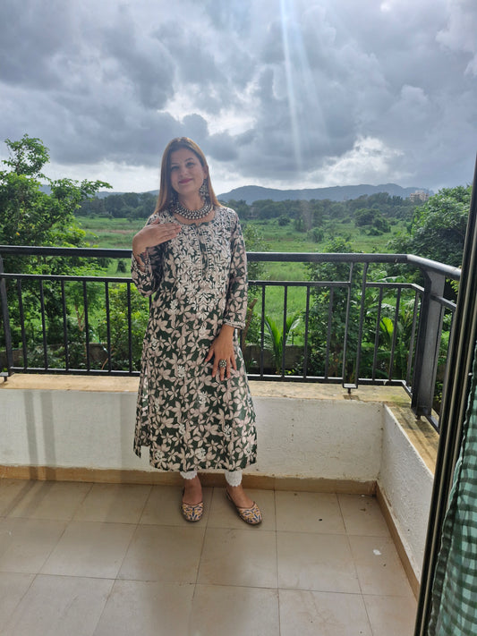 Khush floral kurtis - The Chikan Store