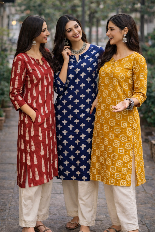 Prakriti hand block Kurti’s