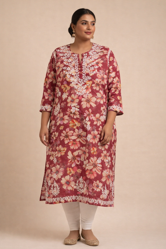 Nororahi plus size Lucknowi Kurti’s