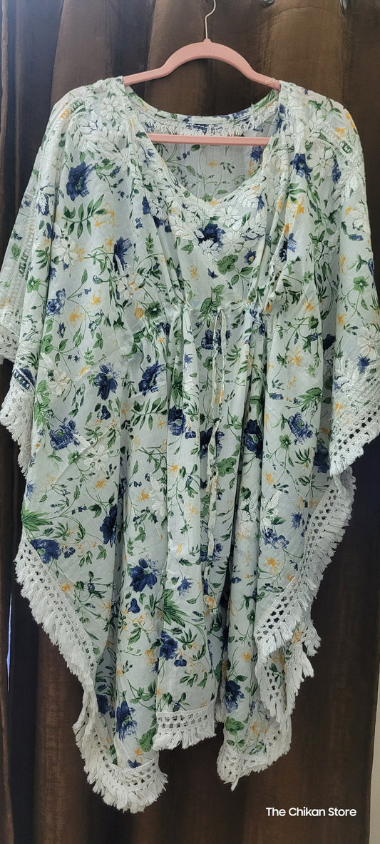 Zaaya Chikankari kaftans - The Chikan Store