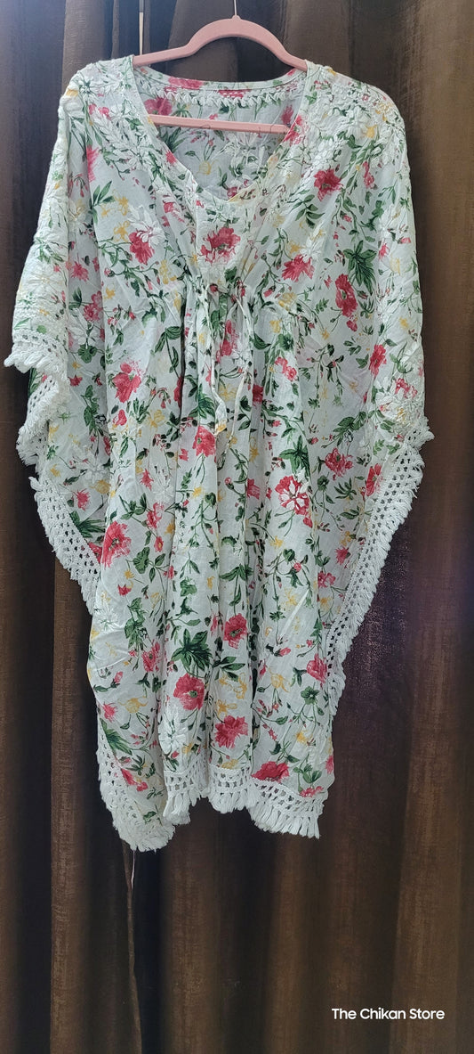 Zaaya Chikankari kaftans - The Chikan Store