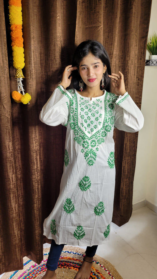 Mayra  cotton kurtis - The Chikan Store