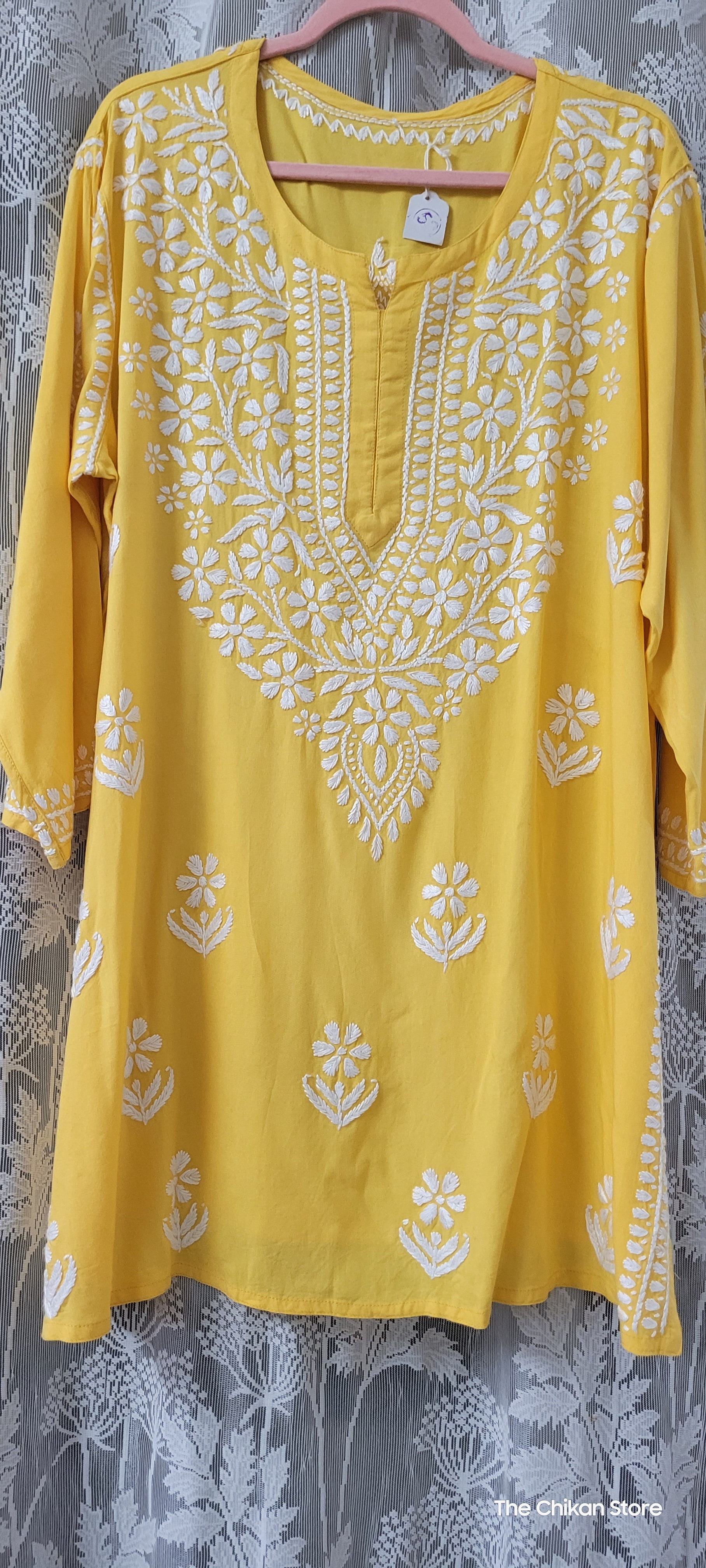 Emerald short kurtas - The Chikan Store