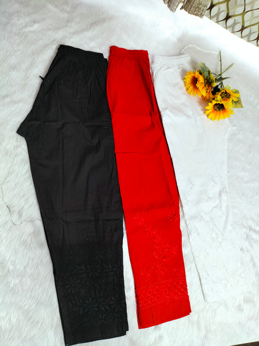 Chikankari pants - The Chikan Store
