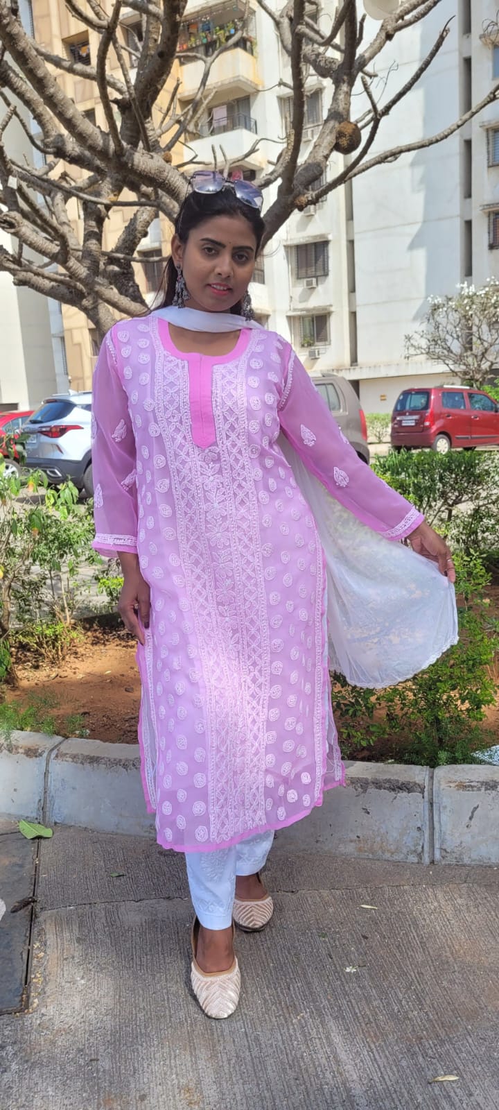 Georgette Kurti with Inner - The Chikan Store